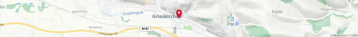 Kartendarstellung des Standorts für Apotheke Rizy Grieskirchen in 4710 Grieskirchen